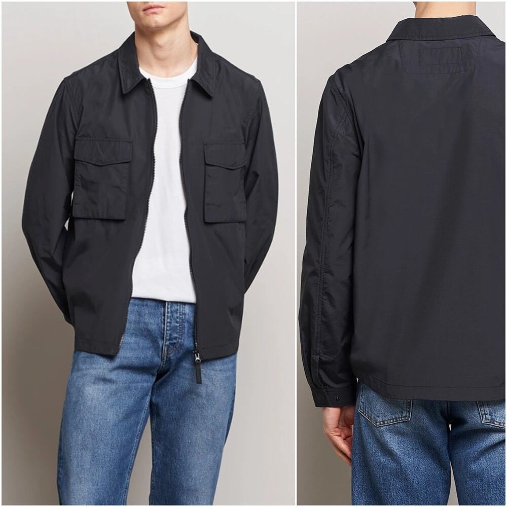 A DAY'S MARCH Buxton Nylon Over Shirt in Black size Small